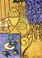 Matisse, Henri Emile Benoit - interior in yellow and blue